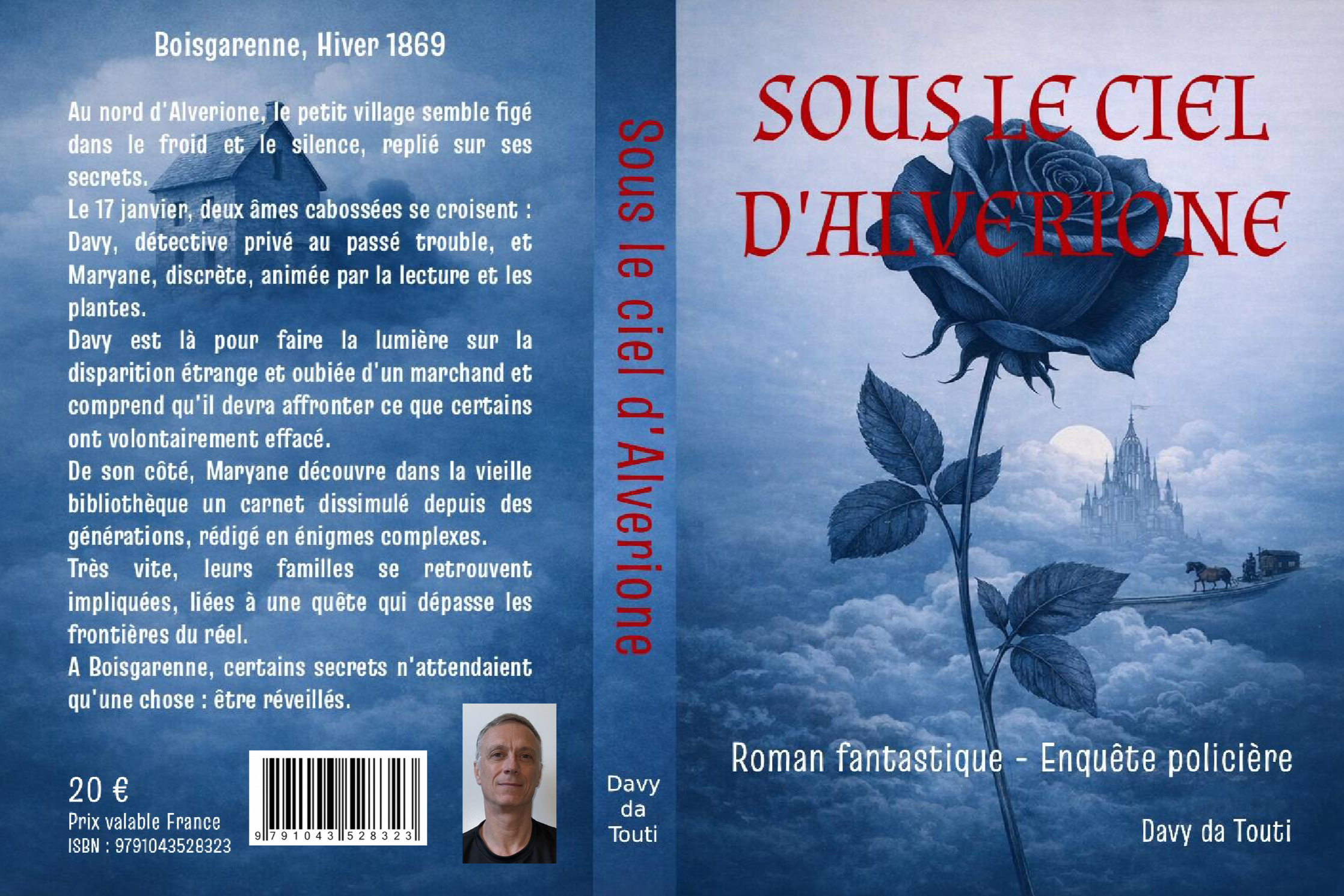 Couverture du roman Sous le ciel d'Alverione par Davy da Touti